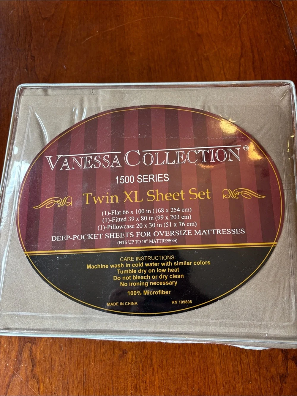 Twin XL 1500 Series Deep Pocket Sheet Set - Taupe